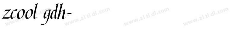 zcool gdh字体转换